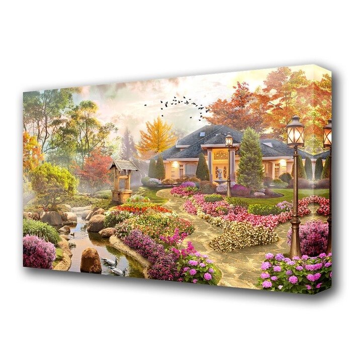 Картина на холсте "Цветочный сад" 60*100 см от компании Интернет - магазин Flap - фото 1
