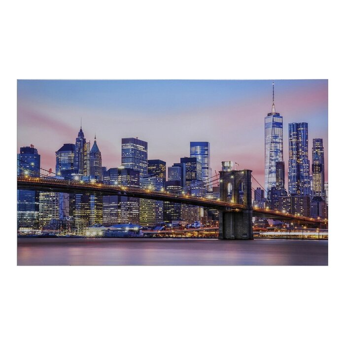 Картина на холсте "Город на рассвете" 60х100 см от компании Интернет - магазин Flap - фото 1