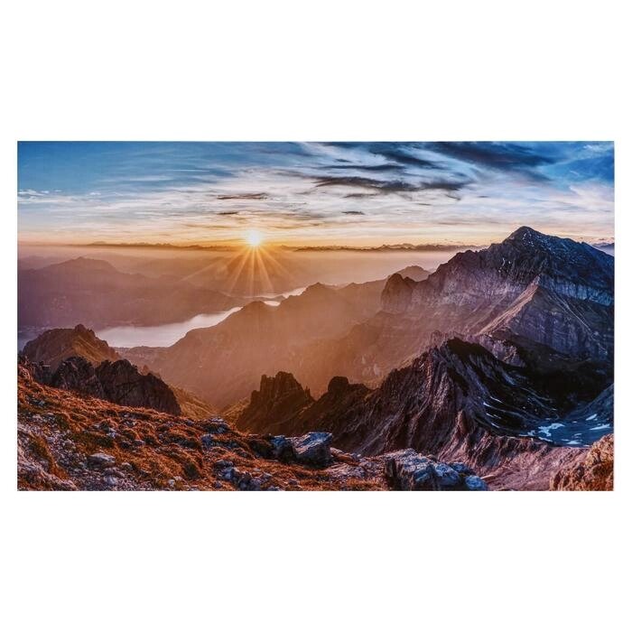 Картина на холсте "Рассвет в горах" 60х100 см от компании Интернет - магазин Flap - фото 1