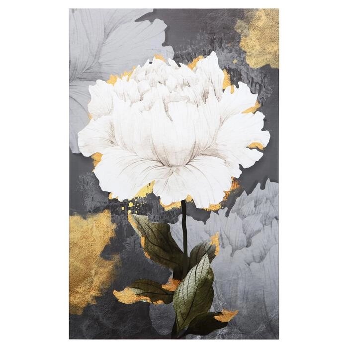 Картина на подрамнике "Белый цветок" 70*110 от компании Интернет - магазин Flap - фото 1