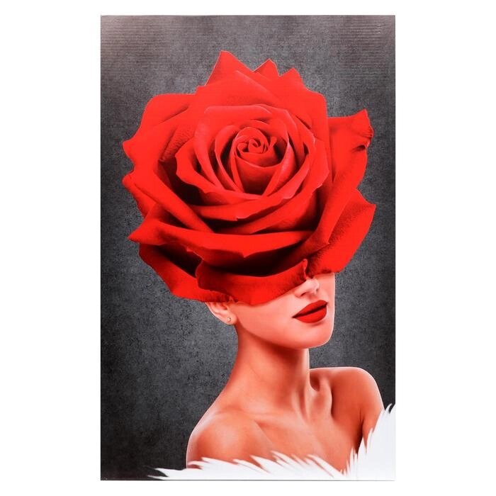Картина на подрамнике "Леди-роза" 70*110 от компании Интернет - магазин Flap - фото 1