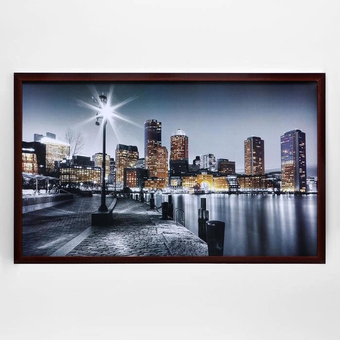 Картина "Ночной фонарь" 67х107 см рамка микс от компании Интернет - магазин Flap - фото 1