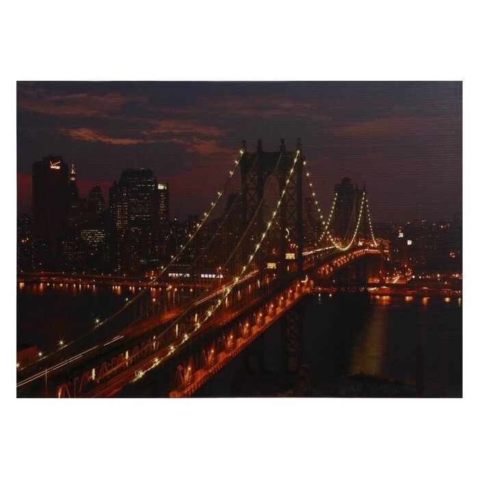 Картина "Ночной мост" 50*70 см от компании Интернет - магазин Flap - фото 1