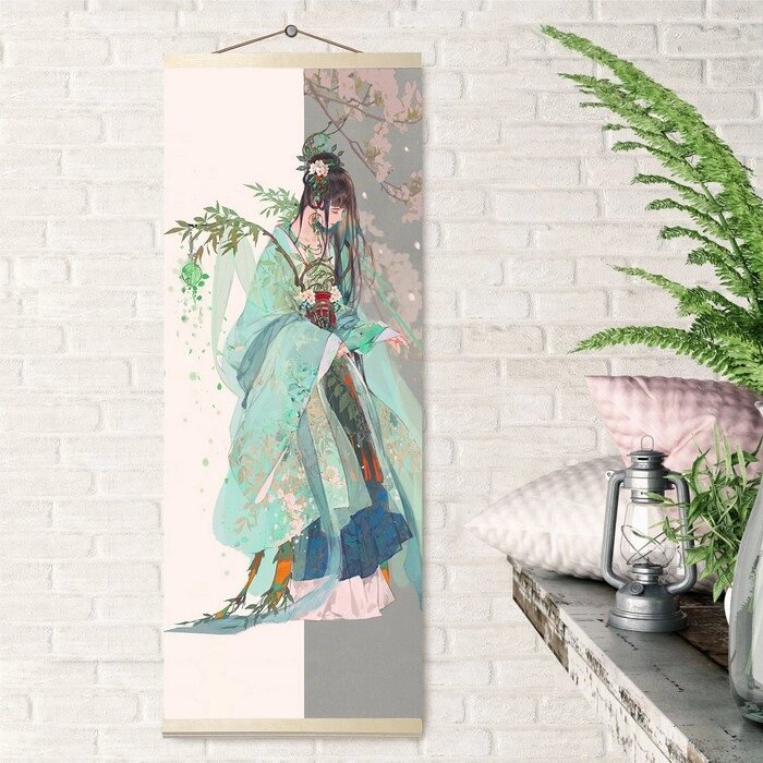 Картина по номерам 35  88 см «Панно» «Девушка в кимоно» 29 цветов от компании Интернет - магазин Flap - фото 1
