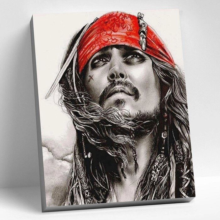 Картина по номерам 40  50 см «Капитан Джек-воробей» 11 цветов от компании Интернет - магазин Flap - фото 1