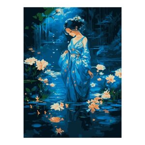 Картина по номерам «Цветение лотоса», на картоне, 28,5 38 см