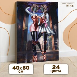 Картина по номерам на холсте «Балерины-близняшки», 40 50 см