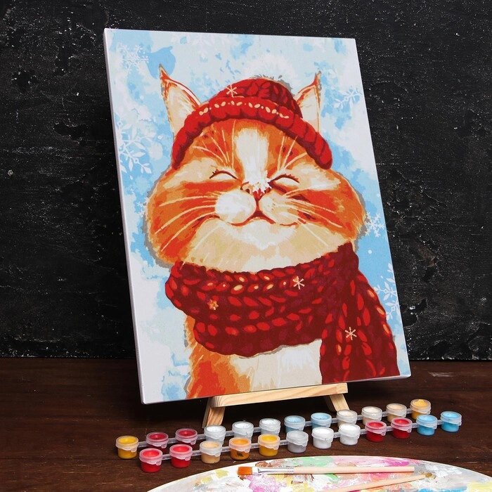 Картина по номерам на холсте с подрамником «Довольный кот», 30 х 40 см от компании Интернет - магазин Flap - фото 1