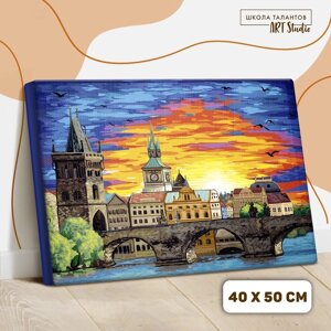 Картина по номерам на холсте с подрамником «Карлов Мост. Прага», 40 х 50 см