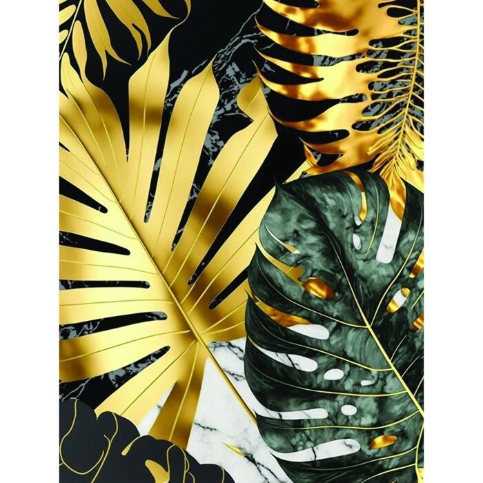 Картина по номерам с подрамником и поталью «Золотые тропики», 30 х 40 см от компании Интернет - магазин Flap - фото 1