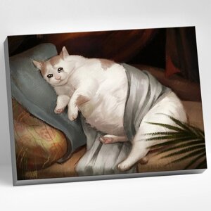 Картина по номерам «Толстый котик», 40 50 см, 23 цвета