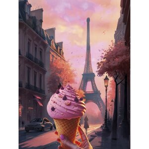 Картина по номерам в тубусе «Волшебный Париж», 30 х 40 см