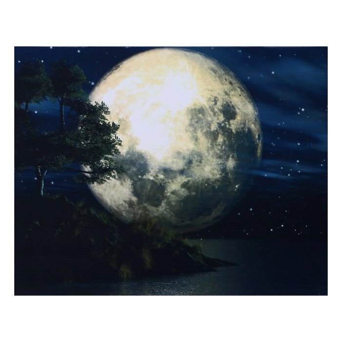 Картина световая "Полная луна" 40*50 см от компании Интернет - магазин Flap - фото 1