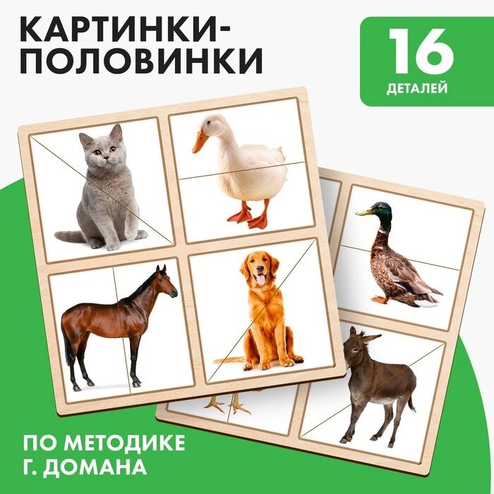 Картинки-половинки «Домашние животные» от компании Интернет - магазин Flap - фото 1