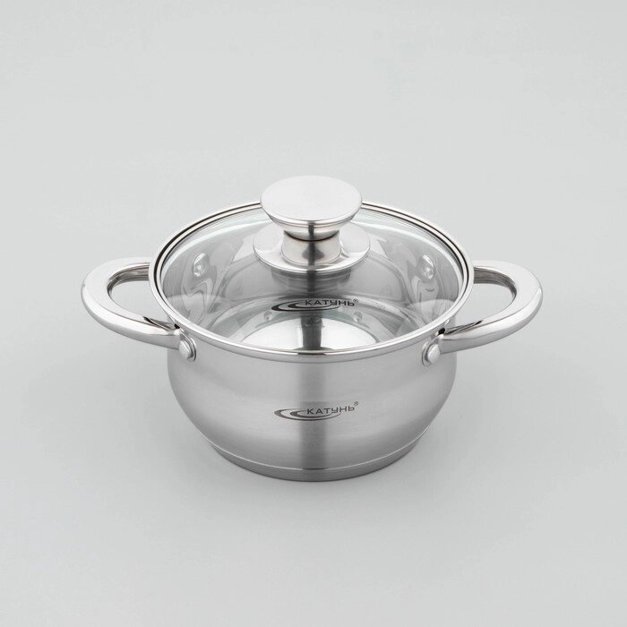 Кастрюля «Диана», 1,8 л, d=16 см, стеклянная крышка, индукция от компании Интернет - магазин Flap - фото 1