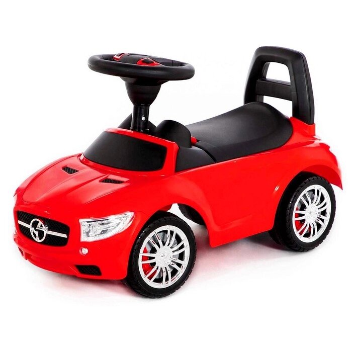 Каталка-автомобиль SuperCar №1 со звуковым сигналом, цвет красный от компании Интернет - магазин Flap - фото 1