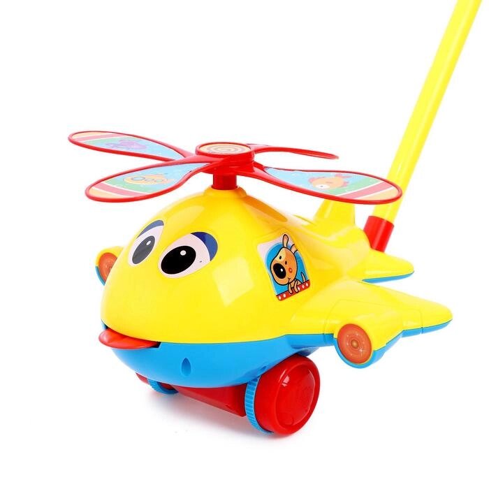 Каталка на палочке «Вертолётик», цвета МИКС от компании Интернет - магазин Flap - фото 1