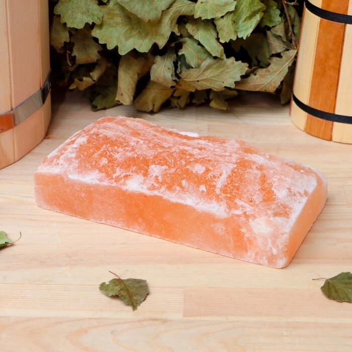 Кирпич из гималайской соли, натуральный, 20х10х5 см, "Добропаровъ" от компании Интернет - магазин Flap - фото 1