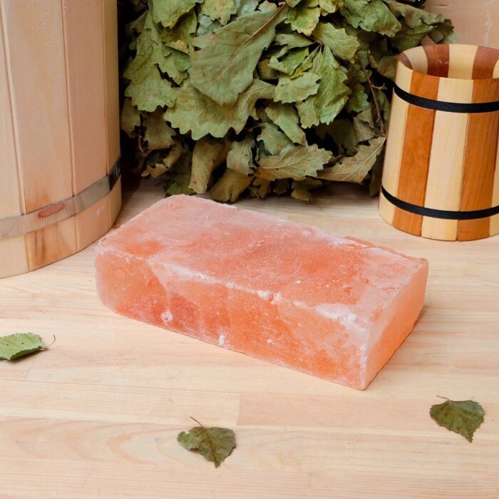 Кирпич из гималайской соли, шлифованный, 20х10х5 см, "Добропаровъ" от компании Интернет - магазин Flap - фото 1