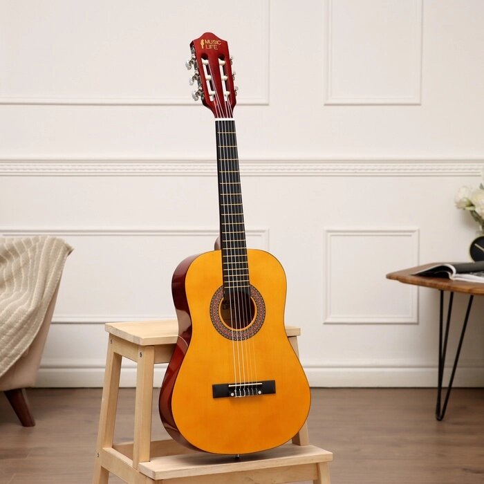 Классическая гитара Music Life QD-H34Y, бежевый от компании Интернет - магазин Flap - фото 1