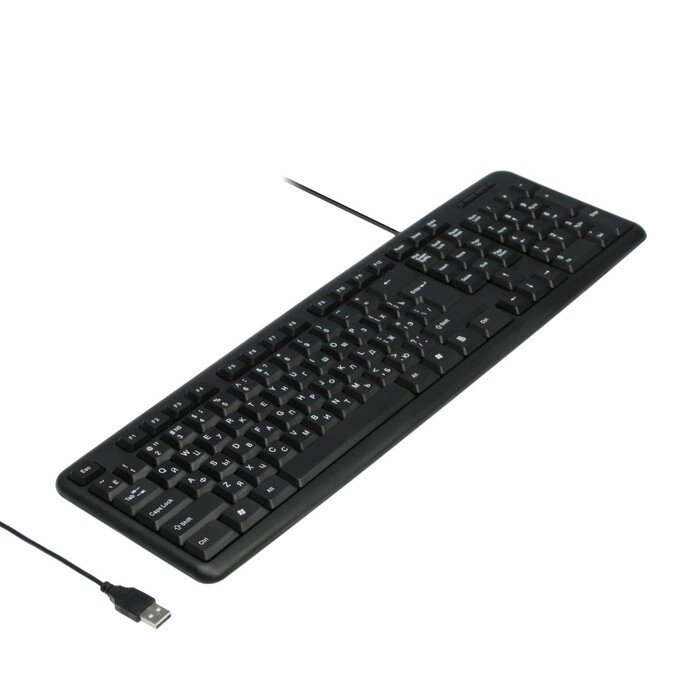 Клавиатура Defender #1 HB-420 RU, проводная, мембранная, 107 клавиш, USB, 1.5 м, черная от компании Интернет - магазин Flap - фото 1