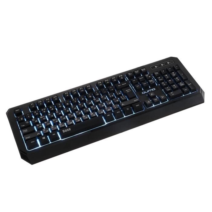 Клавиатура Qumo Base K59, проводная, мембранная, 104 клавиши, USB, подсветка, чёрная от компании Интернет - магазин Flap - фото 1