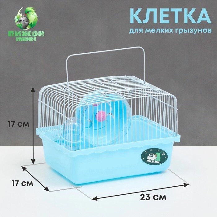 Клетка для грызунов "Пижон", 23 х 17 х 17 см, голубая от компании Интернет - магазин Flap - фото 1