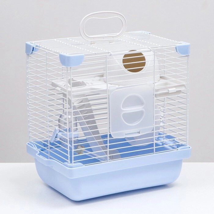 Клетка для грызунов укомплектованная, 27 х 19 х 28 см, голубая от компании Интернет - магазин Flap - фото 1