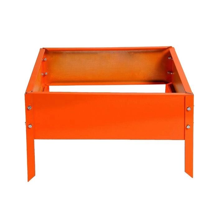 Клумба оцинкованная, 50  50  15 см, оранжевая, «Квадро», Greengo от компании Интернет - магазин Flap - фото 1