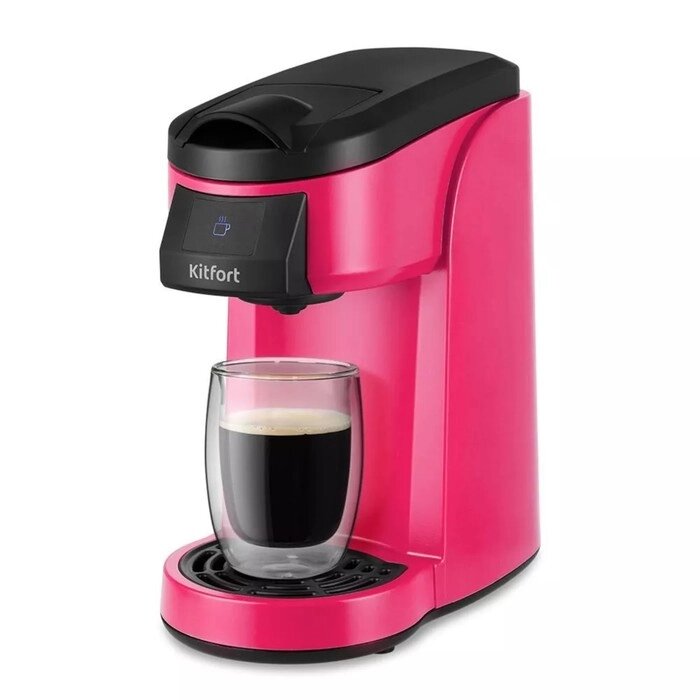 Кофеварка Kitfort КТ-7121-1, капсульная, 800 Вт, 0.36 л, розовая от компании Интернет - магазин Flap - фото 1