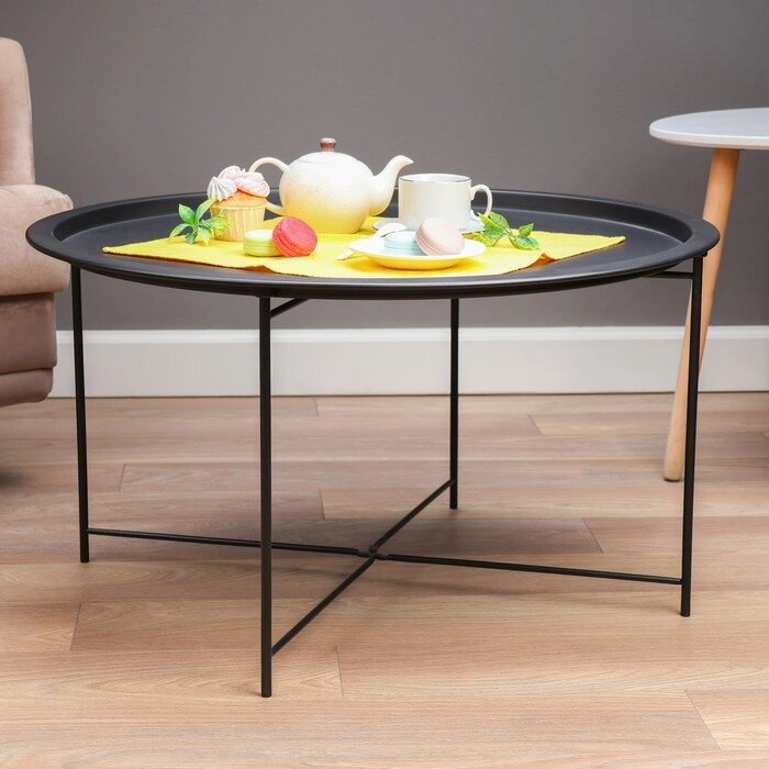 Кофейный столик "Юпитер" YS-8375L, черный 75х42 см от компании Интернет - магазин Flap - фото 1