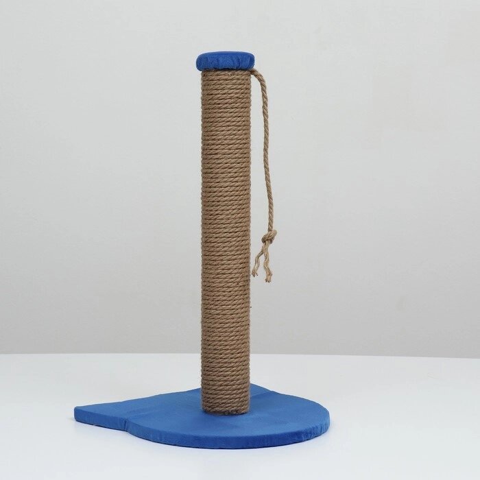 Когтеточка-столбик "Котик", 30 х 30 х 50 см, синяя от компании Интернет - магазин Flap - фото 1