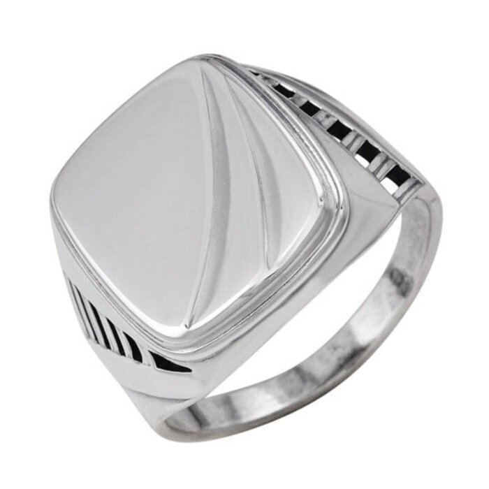 Кольцо «Перстень» мужской, посеребрение с оксидированием, 20 размер от компании Интернет - магазин Flap - фото 1
