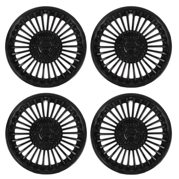 Колпаки колесные R14 "МИНИ-КУПЕР", черный глянец, набор 4 шт. от компании Интернет - магазин Flap - фото 1