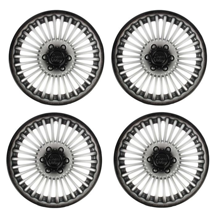 Колпаки колесные R15 "МИНИ-КУПЕР", серебристо-черный, набор 4 шт. от компании Интернет - магазин Flap - фото 1