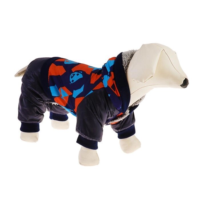 Комбинезон для собак на меховом подкладе с капюшоном, размер S от компании Интернет - магазин Flap - фото 1
