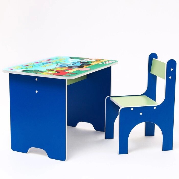 Комплект мебели «Синий трактор», стол и стул от компании Интернет - магазин Flap - фото 1