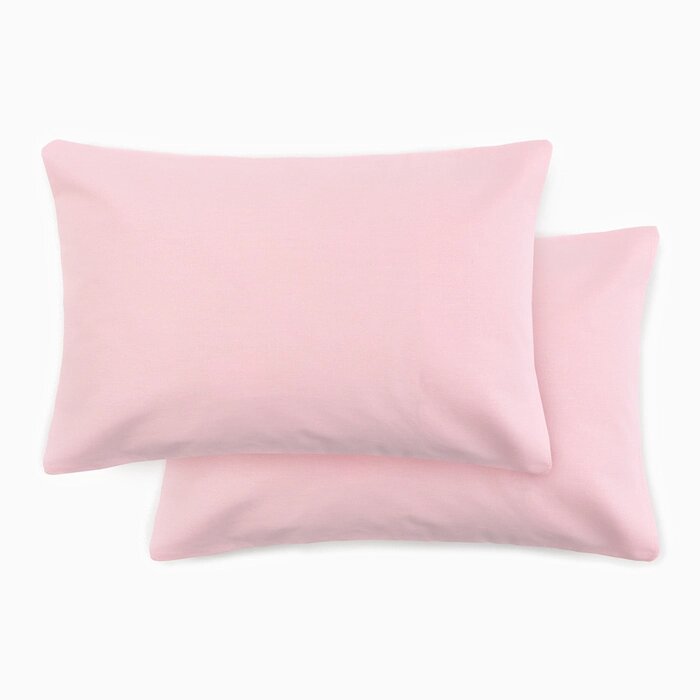Комплект наволочек Этель, 50х70 см - 2 шт, цвет розовый, 100% хл, бязь от компании Интернет - магазин Flap - фото 1