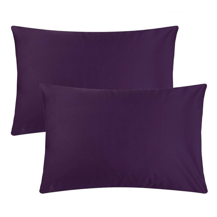 Комплект наволочек "Этель" 50х70 см - 2 шт, фиолетовый, 100% хлопок, мако-сатин от компании Интернет - магазин Flap - фото 1