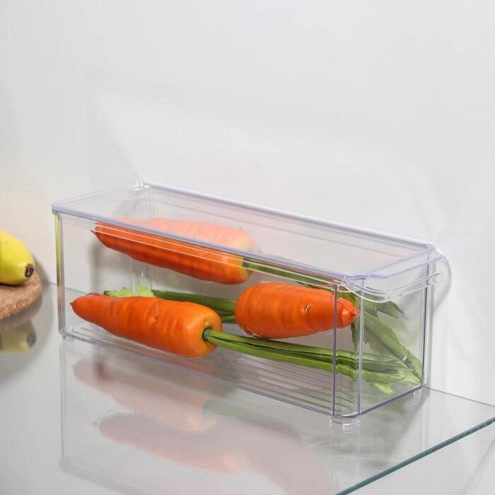 Контейнер для холодильника с крышкой IDEA, 103010 см, цвет прозрачный от компании Интернет - магазин Flap - фото 1