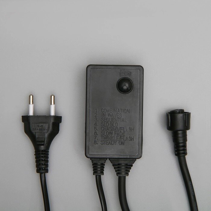 Контроллер для гирлянд УМС 3W, до 8000 светодиодов, тёмная нить, 8 режимов, 220 В от компании Интернет - магазин Flap - фото 1