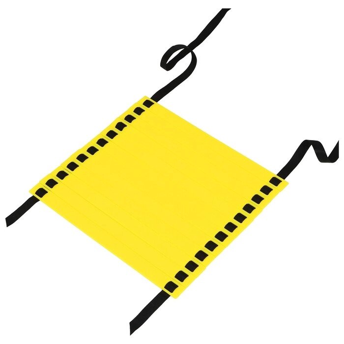 Координационная лестница ONLYTOP, 6 м, толщина 2 мм, цвет жёлтый от компании Интернет - магазин Flap - фото 1