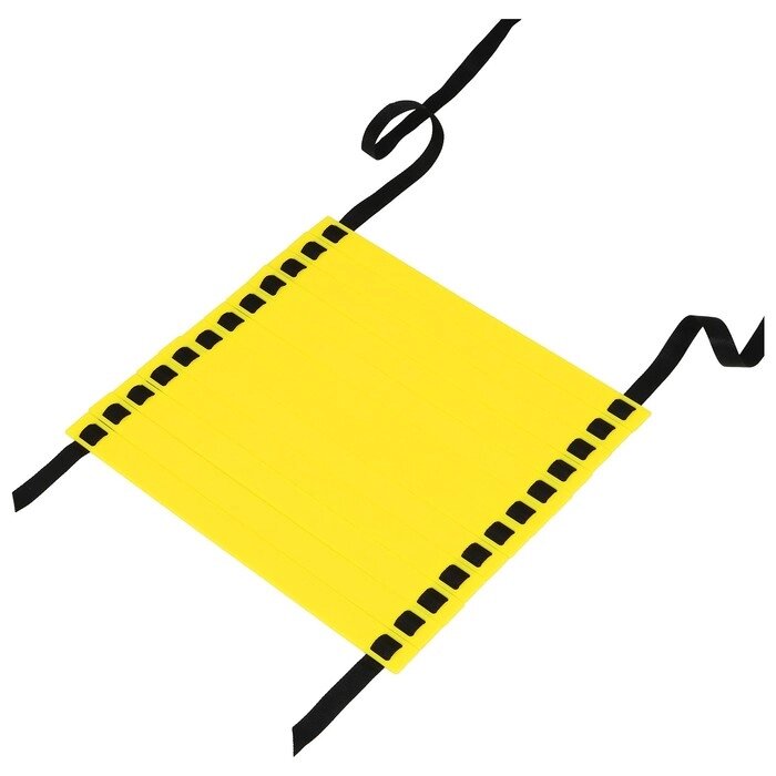 Координационная лестница ONLYTOP, 6 м, толщина 4 мм, цвет жёлтый от компании Интернет - магазин Flap - фото 1
