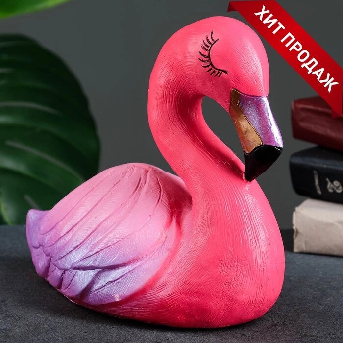 Копилка "Фламинго большой" розовый с фиолетовым, 24см от компании Интернет - магазин Flap - фото 1