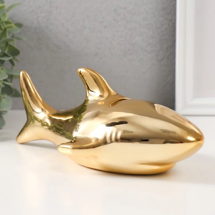 Копилка керамика "Золотая акула" 24,5х12,5х11 см от компании Интернет - магазин Flap - фото 1