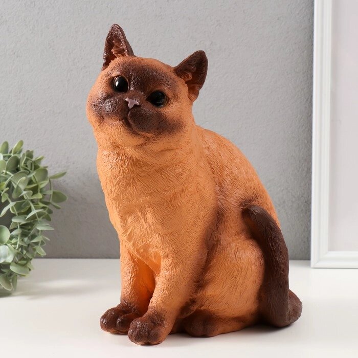 Копилка  "Кошка Сиамская окраска" высота 31,5 см, ширина 16 см, длина 24 см. от компании Интернет - магазин Flap - фото 1