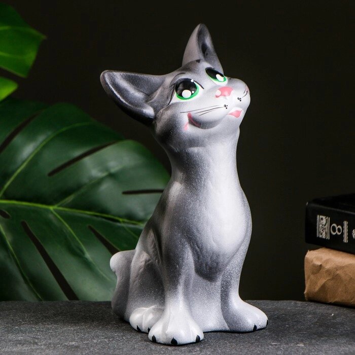 Копилка "Кот Оскар" серый, 22см от компании Интернет - магазин Flap - фото 1