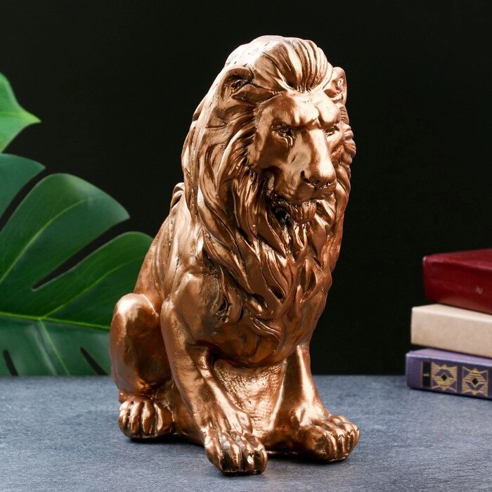 Копилка "Лев сидя" малый, бронза 26х14х25см от компании Интернет - магазин Flap - фото 1