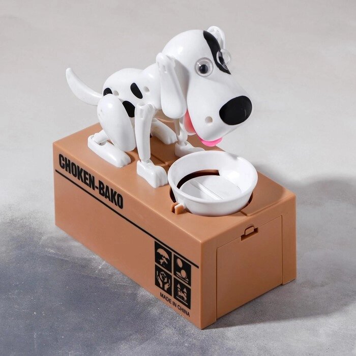 Копилка механическая «Собака с тарелкой», цвета МИКС от компании Интернет - магазин Flap - фото 1