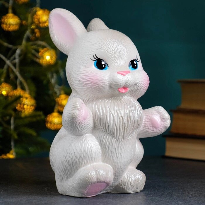 Копилка "Радостный заяц" серый, 21см от компании Интернет - магазин Flap - фото 1